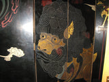 CHINESE HAND MADE ultra rare rose wood living room screen oriental asia antique singapore collectors piece furniture home buddha fresco