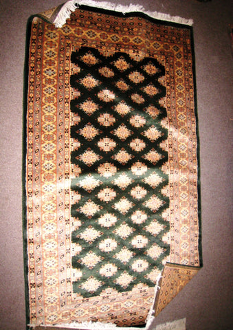 Pakistani Rug 3x5, Small, Green