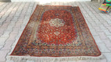 5x7 Pakistani Carpet Rug 100% Pure Silk Red Maroon Crimson Kashmir Pakistan Floral