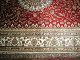 Persian Rug 5x8 Turkmen Carpet Tribal 100% Silk Medallion Red Maroon Bohemian