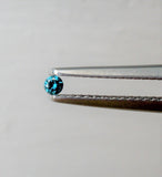 Blue Diamond Gem Round Cut 2mm Indian Genuine Micro Sized