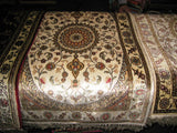 Persian Rug 2'x3' Pakistani Carpet Tribal 100% Silk 350 kpsi Sindhi Cream Beige