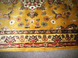 3x5 Pakistani Rug Sindhi Yellow Silk Wool Blend