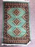 PERSIAN CARPET small rug oriental floral kilim baluch indian 2x3 hand knotted silk wool blend pakistani study bright green 300 kpsi on sale