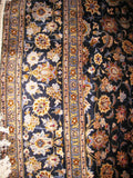 Iranian Kashan Carpet 13x10 Persian Rug Large Size Blue