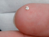 White Diamond Gem Round Cut 2mm African Genuine Micro Sized