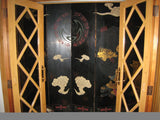 CHINESE HAND MADE ultra rare rose wood living room screen oriental asia antique singapore collectors piece furniture home buddha fresco
