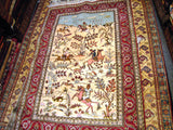 PERSIAN ORIENTAL CARPET rug mongol mongolian hunting riding genghis khan afghan 4x6 handmade 100% wool turkmen new bed living room patu topi
