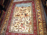 PERSIAN ORIENTAL CARPET rug mongol mongolian hunting riding genghis khan afghan 4x6 handmade 100% wool turkmen new bed living room patu topi
