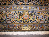 PERSIAN CARPET ORIENTAL rug genuine kashan iran iranian 8x11 400 kpsi 100% wool traditional beautiful huge bed living room large navy blue