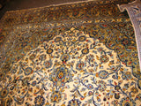 PERSIAN ORIENTAL CARPET rug genuine kerman iran iranian 9x13 kirman new 100% wool traditional beautiful new bed living room home beige patu