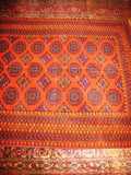 PERSIAN RUG ORIENTAL carpet genuine sarouk afghan afghanistan 4x6 hand knotted 100% wool traditional tribal kuba medium size orange kilim