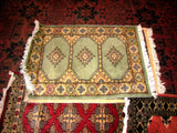 PERSIAN CARPET small rug oriental floral kilim baluch indian 2x3 hand knotted silk wool blend pakistani bedroom study pink green 300 kpsi