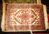 PERSIAN CARPET small rug oriental floral kilim baluch indian 2x3 hand knotted silk wool blend pakistani bedroom study aqua blue 300 kpsi new
