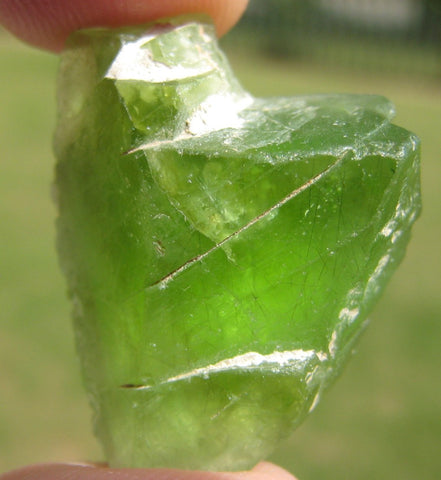 Peridot Rough Uncut Facet Gem 15 ct Lime Green Pakistan