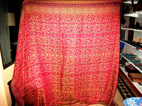 Cashmere Blanket Afghan Throw Red
