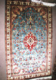 PERSIAN CARPET ORIENTAL rug genuine tharparkar sindhi pakistani indian design 3x5 hand knotted wool silk blend bedroom turquoise green kilim