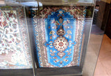 PERSIAN CARPET small rug oriental floral kilim baluch indian 2x3 hand knotted silk wool blend pakistani bedroom study aqua blue 300 kpsi new