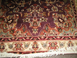 PERSIAN CARPET ORIENTAL rug genuine tharparkar sindhi pakistani indian design 3x5 hand knotted wool silk blend bedroom purple plum violet