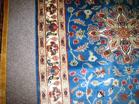 PERSIAN CARPET ORIENTAL rug genuine tharparkar pakistani sindhi indian design 3x5 hand knotted wool silk blend bedroom turquoise aqua blue