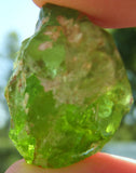 Peridot Rough Uncut Facet Gem 15 ct Lime Green Pakistan